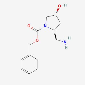 benzyl (2R,4R)-2-(aminomethyl)-4-hydroxypyrrolidine-1-carboxylate