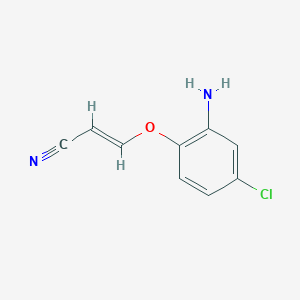 molecular formula C9H7ClN2O B1233400 (E)-3-(2-amino-4-chlorophenoxy)prop-2-enenitrile 