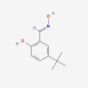 molecular formula C11H15NO2 B12334011 4-tert-butyl-2-[(1Z)-(hydroxyimino)methyl]phenol 