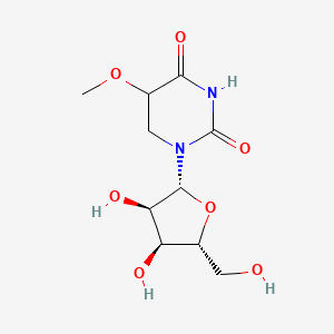 molecular formula C10H16N2O7 B12334027 1-[(2R,3R,4S,5R)-3,4-dihydroxy-5-(hydroxymethyl)oxolan-2-yl]-5-methoxy-1,3-diazinane-2,4-dione 