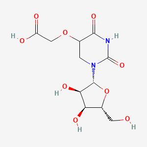 2-[[1-[(2R,3R,4S,5R)-3,4-dihydroxy-5-(hydroxymethyl)oxolan-2-yl]-2,4-dioxo-1,3-diazinan-5-yl]oxy]acetic acid