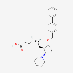 (Z)-6-[(1R,2R,5R)-2-[(4-phenylphenyl)methoxy]-5-piperidin-1-ylcyclopentyl]hex-4-enoic acid