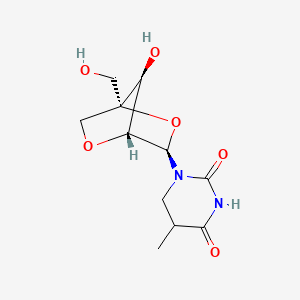 molecular formula C11H16N2O6 B12334126 1-(2'-O,4-C-Methylene--D-ribofuranosyl)thymine 