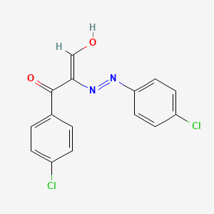 molecular formula C15H10Cl2N2O2 B12334138 (2Z)-3-(4-chlorophenyl)-2-[2-(4-chlorophenyl)hydrazin-1-ylidene]-3-oxopropanal 