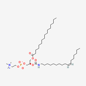 molecular formula C42H83N2O8P B1233414 [(2R)-2-[[(Z)-heptadec-10-enyl]carbamoyloxy]-3-hexadecanoyloxypropyl] 2-(trimethylazaniumyl)ethyl phosphate CAS No. 86161-89-9