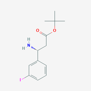 molecular formula C13H18INO2 B12334167 Benzenepropanoicacid,-amino-3-iodo-,1,1-dimethylethylester,(R)- CAS No. 309757-72-0