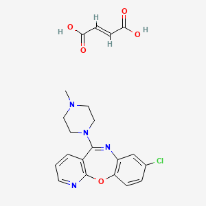 molecular formula C21H21ClN4O5 B1233418 Pyrido(2,3-b)(1,5)benzoxazepine, 8-chloro-5-(4-methyl-1-piperazinyl)-, (2E)-2-butenedioate (1:1) CAS No. 149859-10-9