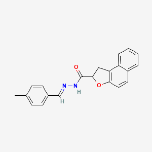 molecular formula C21H18N2O2 B12334202 N-[(E)-(4-methylphenyl)methylideneamino]-1,2-dihydrobenzo[e][1]benzofuran-2-carboxamide 