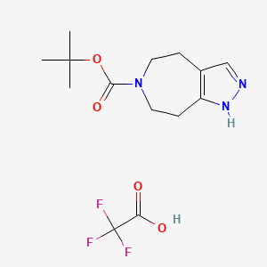 molecular formula C14H20F3N3O4 B12334210 tert-butyl 4,5,7,8-tetrahydro-2H-pyrazolo[3,4-d]azepine-6-carboxylate;2,2,2-trifluoroacetic acid 