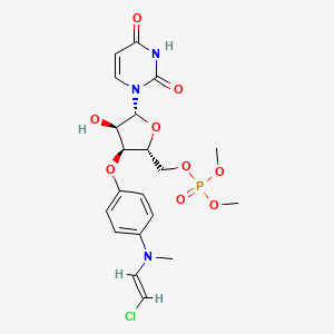 [(2R,3S,4R,5R)-3-[4-[[(E)-2-chloroethenyl]-methylamino]phenoxy]-5-(2,4-dioxopyrimidin-1-yl)-4-hydroxyoxolan-2-yl]methyl dimethyl phosphate