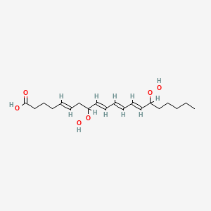 (5E,9E,11E,13E)-8,15-dihydroperoxyicosa-5,9,11,13-tetraenoic acid