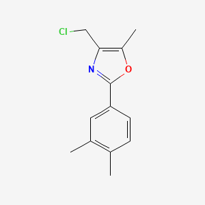 molecular formula C13H14ClNO B12334240 4-(Chloromethyl)-2-(3,4-dimethylphenyl)-5-methyloxazole CAS No. 932728-59-1