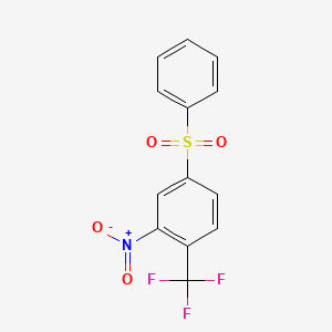 Benzene, 2-nitro-4-(phenylsulfonyl)-1-(trifluoromethyl)-