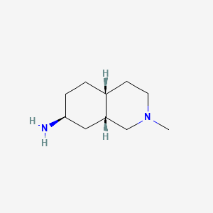 molecular formula C10H20N2 B1233428 2-Methyl-7-amino-cis-decahydroisoquinoline CAS No. 59320-70-6