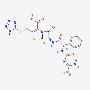 molecular formula C20H22N10O5S2 B1233429 Guanylureidocephalosporin CAS No. 58801-40-4