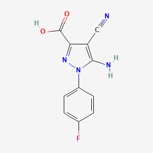 5-amino-4-cyano-1-(4-fluorophenyl)-1H-pyrazole-3-carboxylic acid