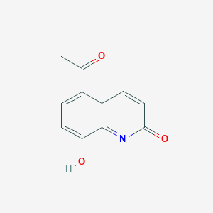 molecular formula C11H9NO3 B12334295 5-acetyl-8-hydroxy-4aH-quinolin-2-one 