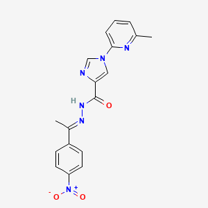 1-(6-methylpyridin-2-yl)-N-[(E)-1-(4-nitrophenyl)ethylideneamino]imidazole-4-carboxamide