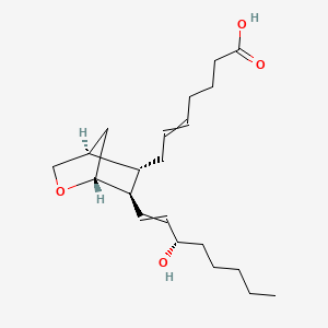 molecular formula C21H34O4 B1233436 7-[(1S,2S,3R,4R)-3-[(3S)-3-羟基辛-1-烯基]-5-氧杂双环[2.2.1]庚烷-2-基]-5-庚烯酸 