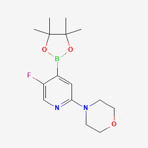 4-(5-Fluoro-4-(4,4,5,5-tetramethyl-1,3,2-dioxaborolan-2-yl)pyridin-2-yl)morpholine