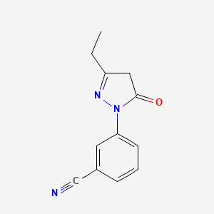 3-(3-Ethyl-5-oxo-4,5-dihydro-1h-pyrazol-1-yl)benzonitrile