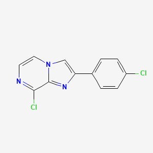 molecular formula C12H7Cl2N3 B12334375 8-Chloro-2-(4-chlorophenyl)imidazo[1,2-A]pyrazine CAS No. 960116-30-7