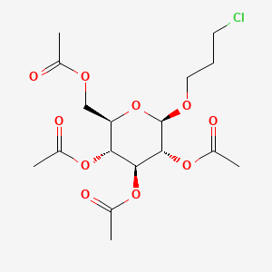 [(2R,3S,4S,5R,6R)-3,4,5-tris(acetyloxy)-6-(3-chloropropoxy)oxan-2-yl]methylacetate