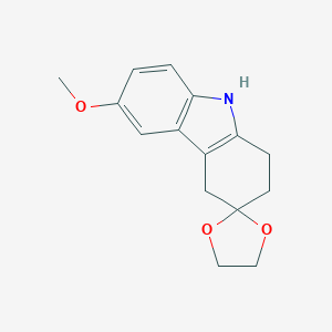molecular formula C15H17NO3 B123344 6-甲氧基-1,2,4,9-四氢螺[咔唑-3,2'-[1,3]二氧杂环己烷] CAS No. 153865-29-3