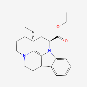 molecular formula C22H28N2O2 B12334445 Ethyl (12S,13aS)-13a-ethyl-2,3,5,6,6a,12,13,13a-octahydro-1H-indolo[3,2,1-de]pyrido[3,2,1-ij][1,5]naphthyridine-12-carboxylate 