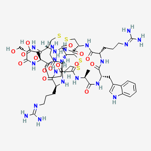 H-Gly-Cys(1)-Cys(2)-Ser-Asp-Pro-Arg-Cys(1)-Ala-Trp-Arg-Cys(2)-NH2