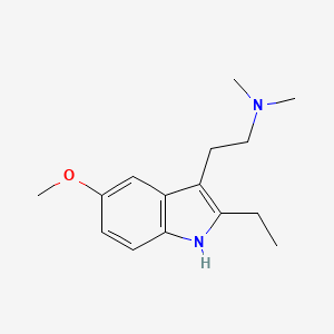 molecular formula C15H22N2O B1233447 2-(2-ethyl-5-methoxy-1H-indol-3-yl)-N,N-dimethylethanamine 