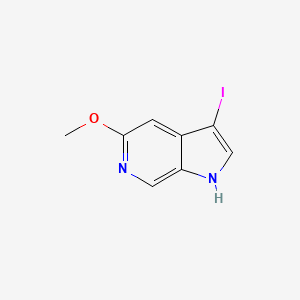 molecular formula C8H7IN2O B12334472 3-Iodo-5-methoxy-1H-pyrrolo[2,3-c]pyridine 