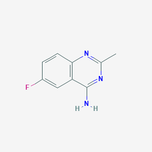 molecular formula C9H8FN3 B12334492 6-Fluoro-2-methylquinazolin-4-amine 