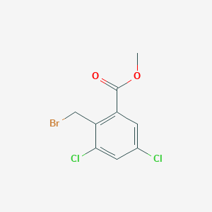 molecular formula C9H7BrCl2O2 B12334503 Benzoic acid, 2-(bromomethyl)-3,5-dichloro-, methyl ester 