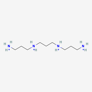 molecular formula C9H28N4+4 B1233451 3,3,3-Tetraminium(4+) 