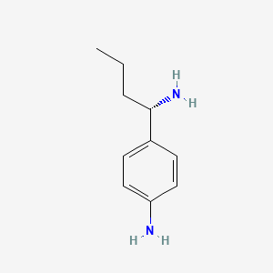 molecular formula C10H16N2 B12334550 (S)-4-(1-Aminobutyl)benzenamine 