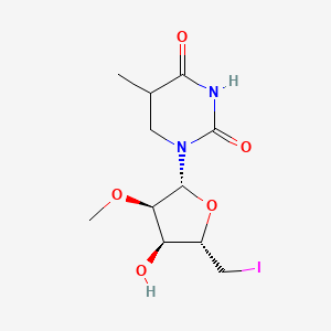 1-[(2R,3R,4S,5S)-4-hydroxy-5-(iodomethyl)-3-methoxyoxolan-2-yl]-5-methyl-1,3-diazinane-2,4-dione