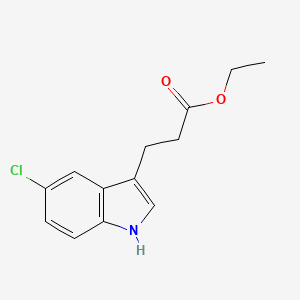 molecular formula C13H14ClNO2 B12334584 Ethyl 3-(5-Chloro-3-indolyl)propanoate CAS No. 221188-29-0