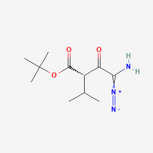 Carbamic acid, [(1S)-3-diazo-1-(1-methylethyl)-2-oxopropyl]-,1,1-dimethylethyl ester