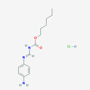 hexyl N-[(4-aminophenyl)iminomethyl]carbamate;hydrochloride