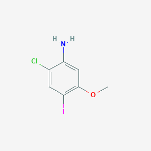 molecular formula C7H7ClINO B12334599 2-Chloro-4-iodo-5-methoxyaniline CAS No. 1285695-15-9