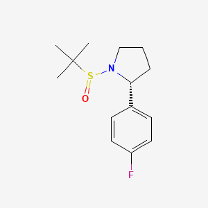 molecular formula C14H20FNOS B12334609 (2R)-1-tert-butylsulfinyl-2-(4-fluorophenyl)pyrrolidine 