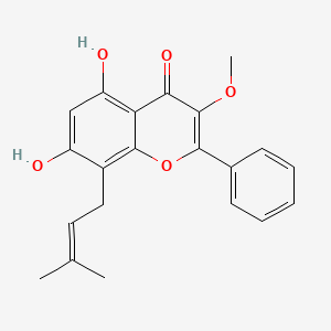 molecular formula C21H20O5 B1233462 8-(3,3-DMA)-3-methylgalangin 