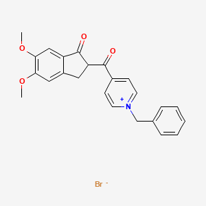 Pyridinium, 4-[(2,3-dihydro-5,6-dimethoxy-1-oxo-1H-inden-2-yl)carbonyl]-1-(phenylmethyl)-, bromide