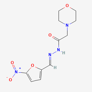 molecular formula C11H14N4O5 B1233469 4-吗啉乙酸，（5-硝基呋喃亚甲基）酰肼 CAS No. 1091-11-8