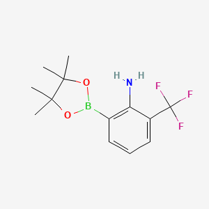 Benzenamine, 2-(4,4,5,5-tetramethyl-1,3,2-dioxaborolan-2-yl)-6-(trifluoromethyl)-