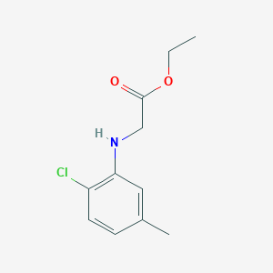 molecular formula C11H14ClNO2 B12334718 Glycine, N-(4-chloro-m-tolyl)-, ethyl ester (7CI,8CI) 