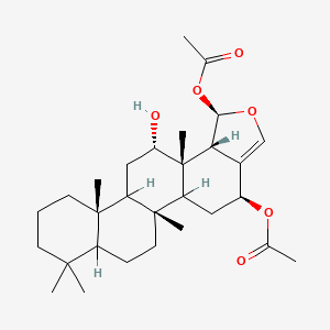 [(1R,4S,5bR,11aS,13S,13aS,13bS)-1-acetyloxy-13-hydroxy-5b,8,8,11a,13a-pentamethyl-1,4,5,5a,6,7,7a,9,10,11,11b,12,13,13b-tetradecahydrophenanthro[2,1-e][2]benzofuran-4-yl] acetate