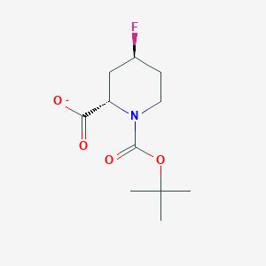 molecular formula C11H17FNO4- B12334742 (2S,4S)-4-fluoro-1-[(2-methylpropan-2-yl)oxycarbonyl]piperidine-2-carboxylate 