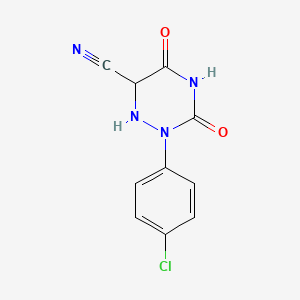 1,2,4-Triazine-6-carbonitrile, 2-(4-chlorophenyl)-2,3,4,5-tetrahydro-3,5-dioxo-